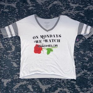 NWOT Bachelor Rose Ringer Tee XS
